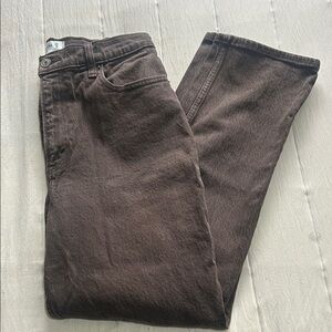 Abercrombie & Fitch Brown Straight Leg Jeans